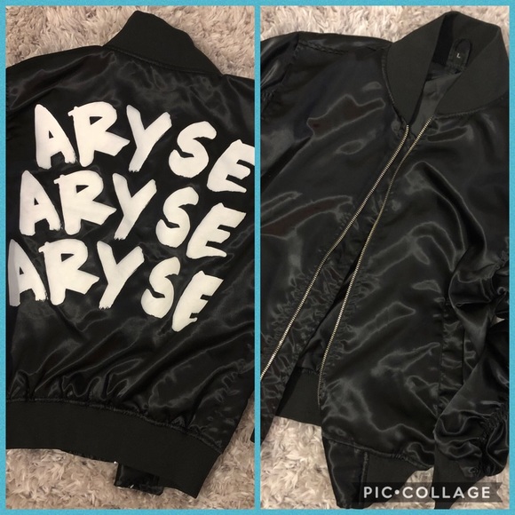 ARYSE urban style bomber jacket black size L - Picture 4 of 6